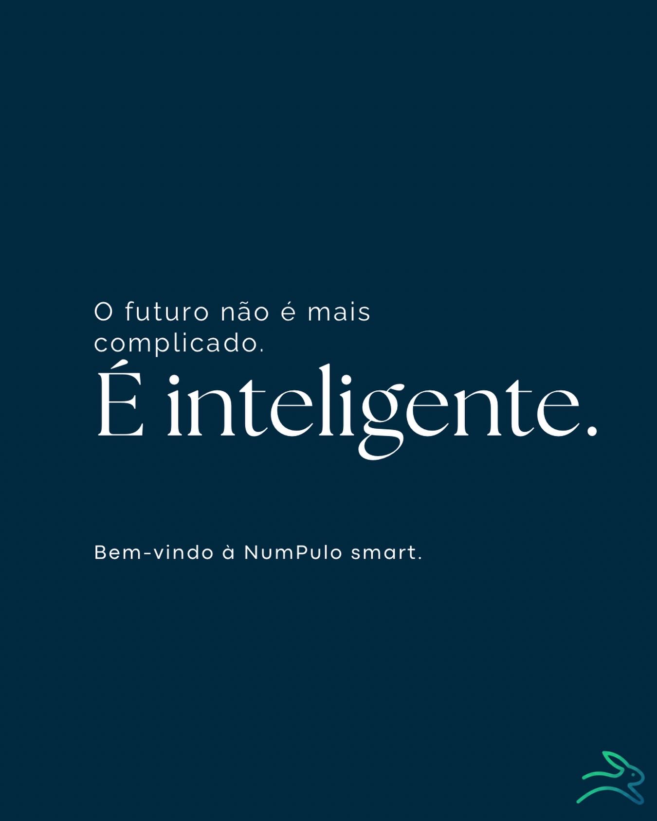 Arte azul NumPulo com a frase: o futuro não é mais complicado, é inteligente